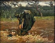 Vincent Van Gogh Peasant Woman Digging Up Potatoes oil